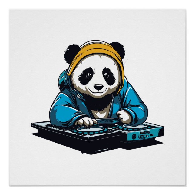 DJ Kawaii Panda Poster (Front)