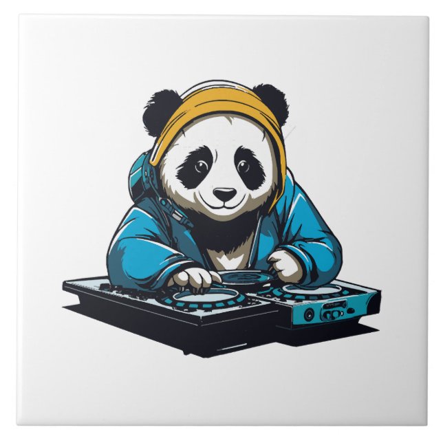 DJ Kawaii Panda Tile (Front)