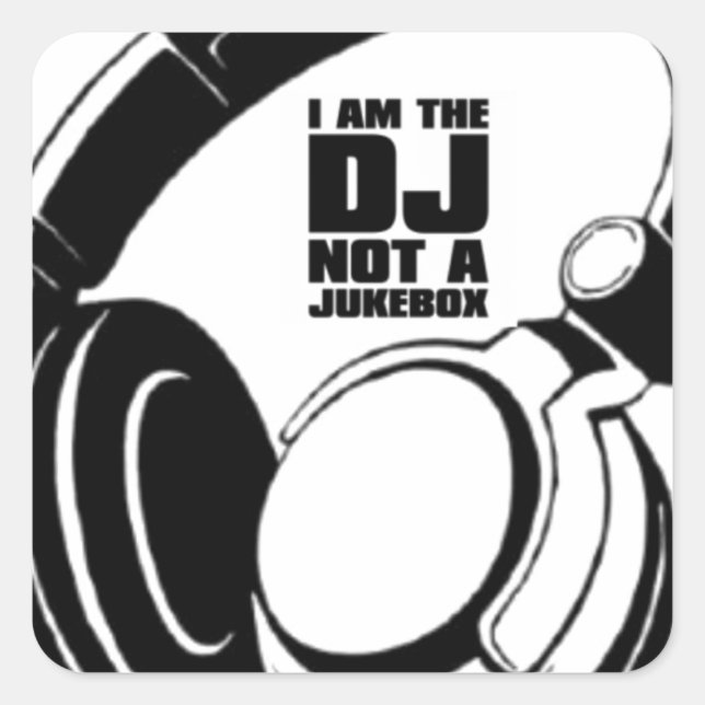 DJ KLASH-GEAR - DJ NO REQUESTS SQUARE STICKER (Front)