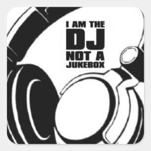 DJ KLASH-GEAR - DJ NO REQUESTS SQUARE STICKER