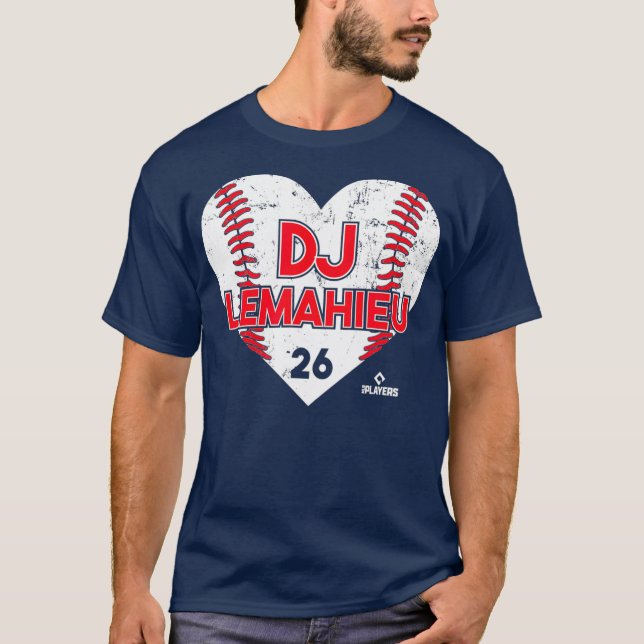 DJ LeMahieu  Heart Baseball  Apparel T-Shirt (Front)