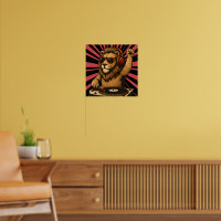 DJ Lion – Cool Retro Style Music Art