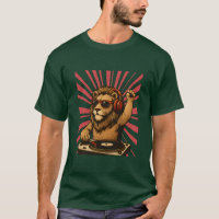 DJ Lion – Cool Retro Style Music Art