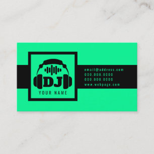 DJ logo headphones equalizer Business Card