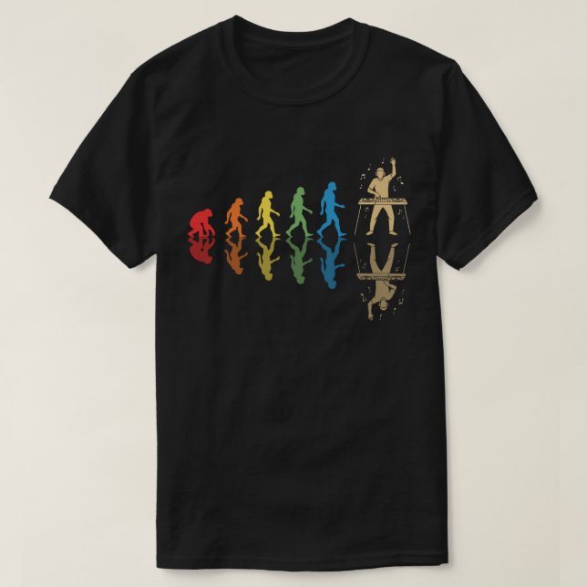 DJ Man Evolution| Turntable Humour Graphic Tee (Design Front)