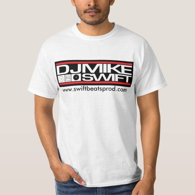 DJ Mike Swift Horizontal Logo Value T-shirt (Front)