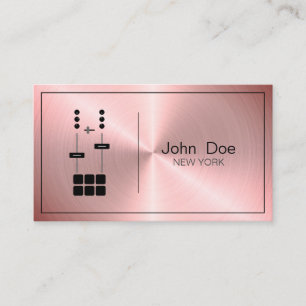 DJ Mixer Rose Gold Faux Business Card