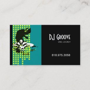 DJ Mixmaster Disc Jockey - Music Business Card