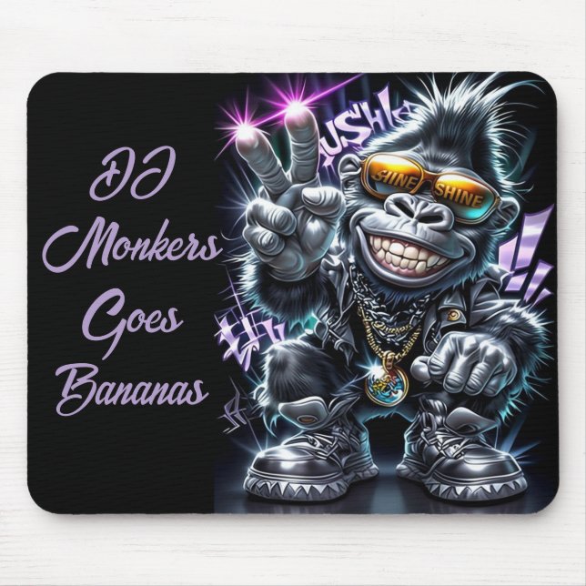DJ Monkers Mouse Mat (Front)