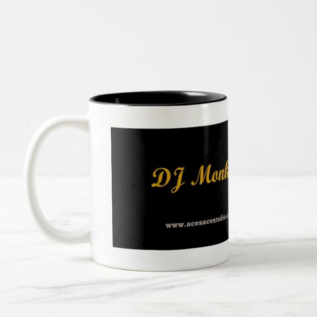 DJ Monkers Two-Tone Coffee Mug (Left)