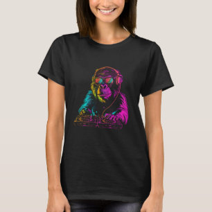 DJ Monkey Beatmaker Dance Music Turntable DJ Monke T-Shirt