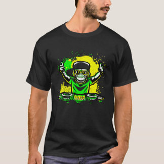 DJ Monkey Music Party Fun Sunglasses Dance Party M T-Shirt
