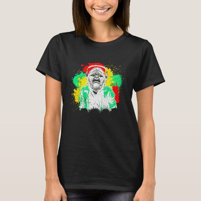 DJ Monkey Music Party Fun Sunglasses Fun Dancing C T-Shirt (Front)