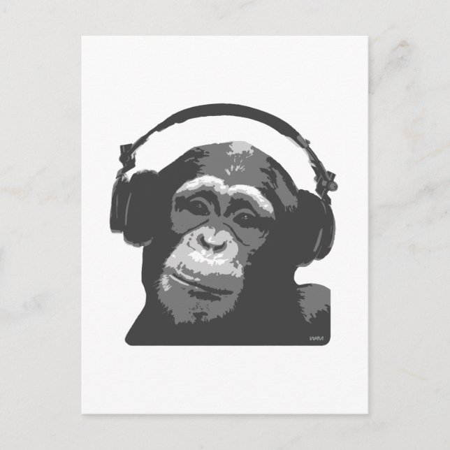 DJ MONKEY POSTCARD (Front)