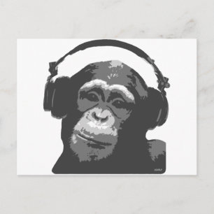 DJ MONKEY POSTCARD