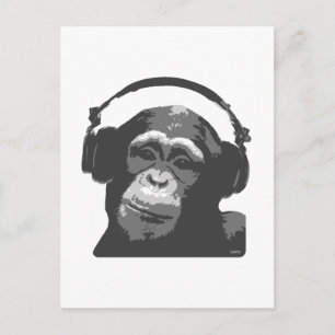 DJ MONKEY POSTCARD