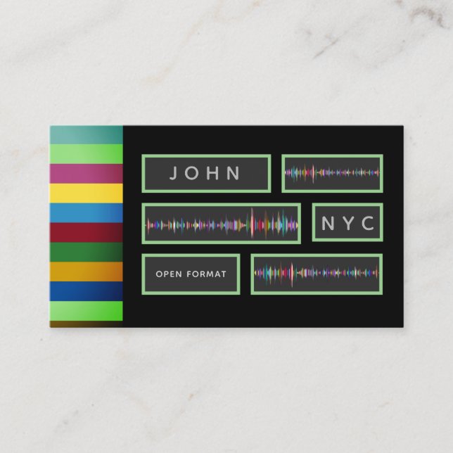 DJ Multi-Track Wave Business Card 2018 (Front)
