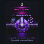 DJ Music and Dance Gig add photos and logo invite Flyer<br><div class="desc">Personalised DJ Gig Invitation Flyers versatile for any type of club/association or organisation.</div>