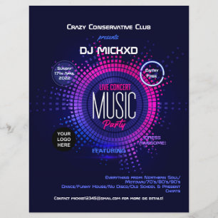 DJ Music and Dance Gig  Flyer