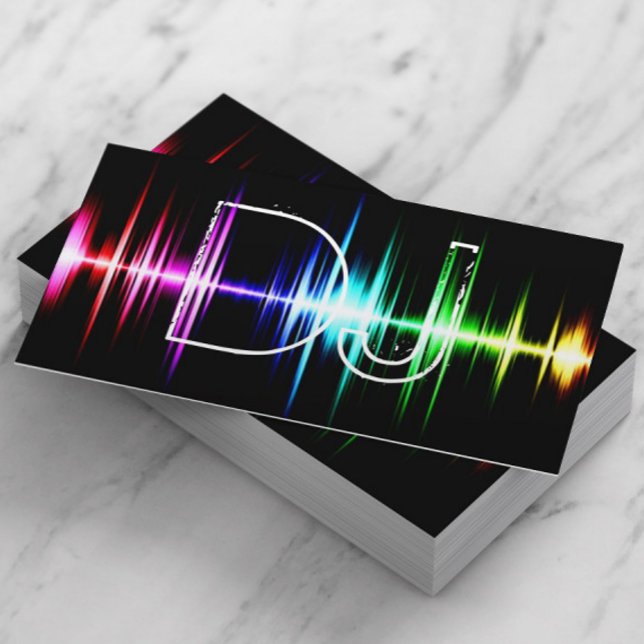 DJ Music Beats Modern Business Card (Creator Uploaded)
