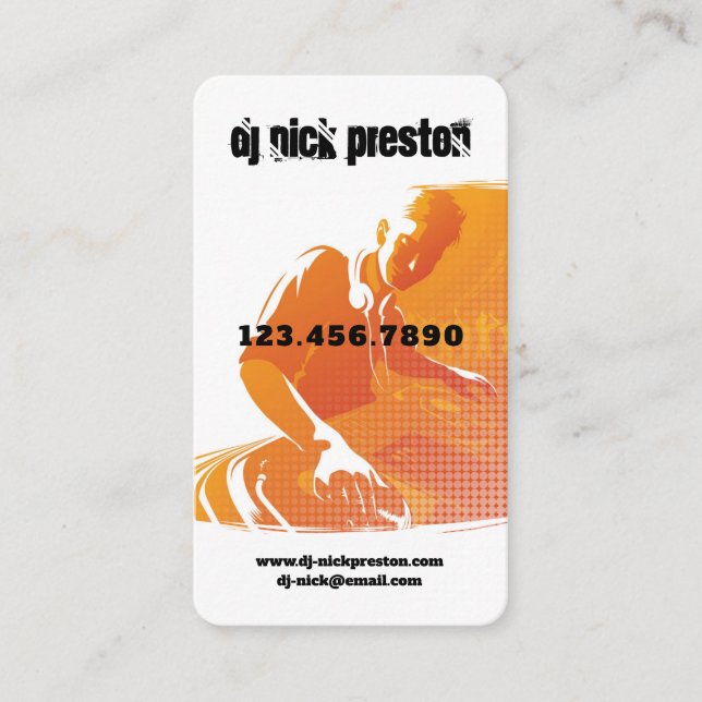 DJ Music Business Card (Front)