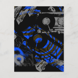 DJ Music Cassette Postcard