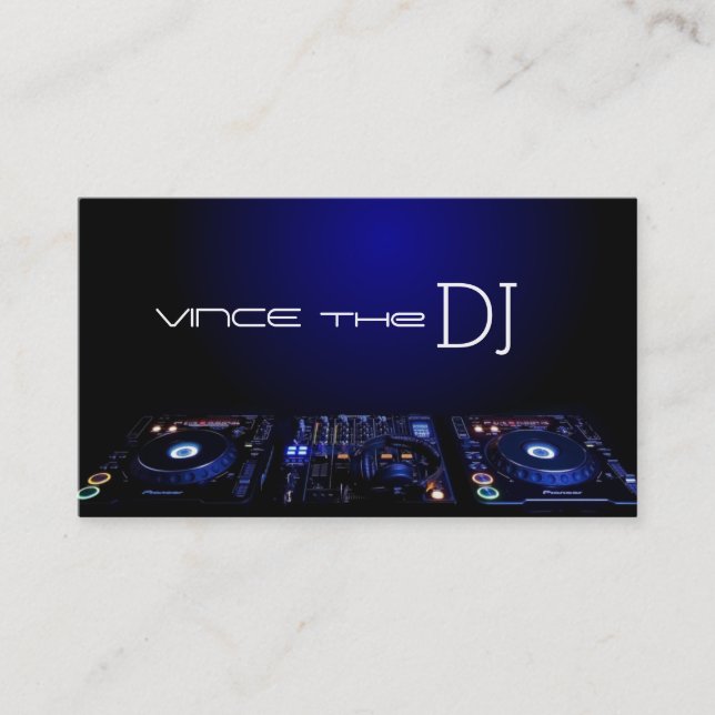 DJ, Music, Club, Business Card (Front)