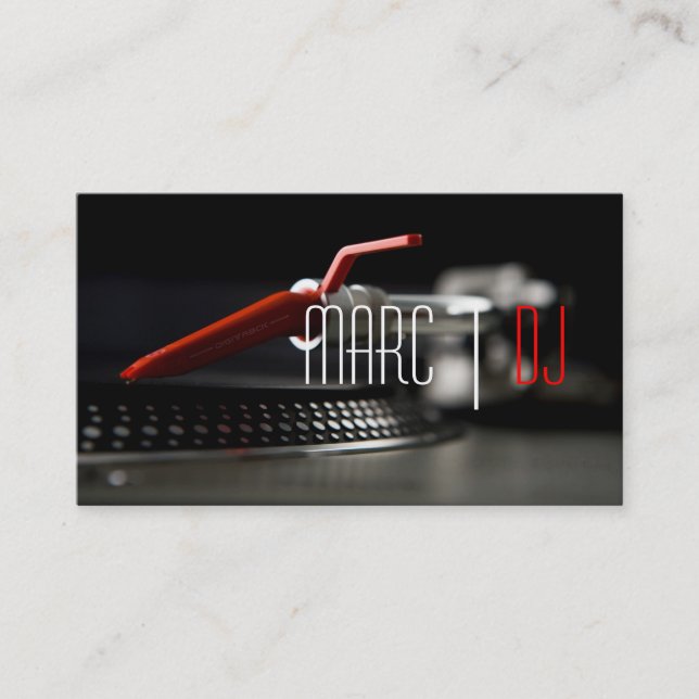 DJ Music Club Entertainment Business Card     (Front)