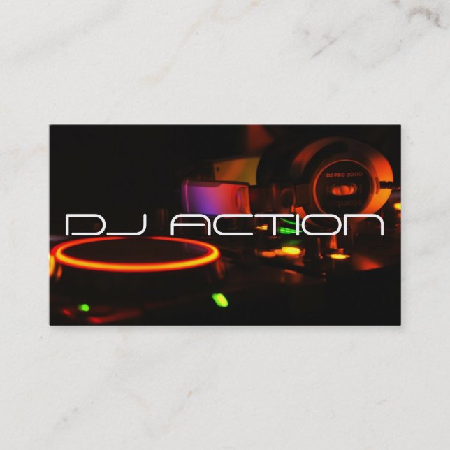 DJ Music Club Entertainment Business Card     (Front)