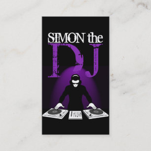 DJ Music Club Entertainment Business Card 