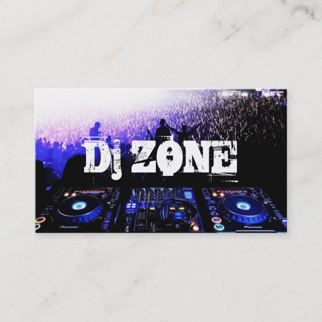 DJ Music Club Entertainment Business Card     (Front)