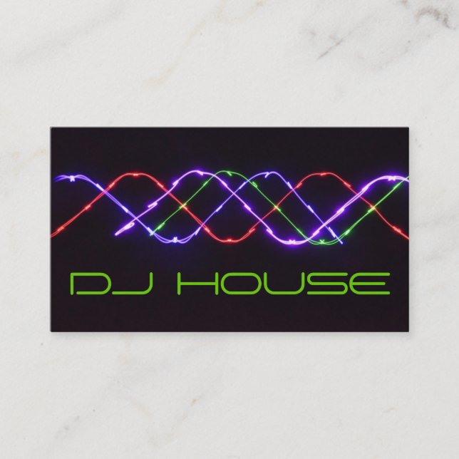 DJ Music Club Entertainment Business Card     (Front)