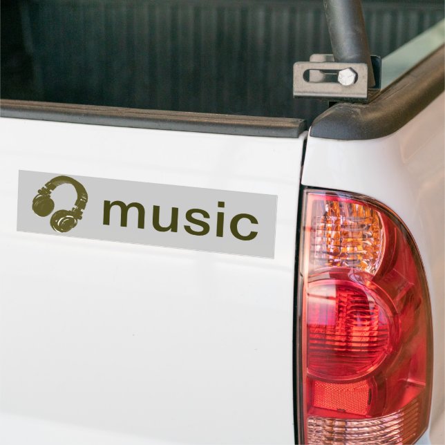 DJ music design Bumper Sticker (On Truck)
