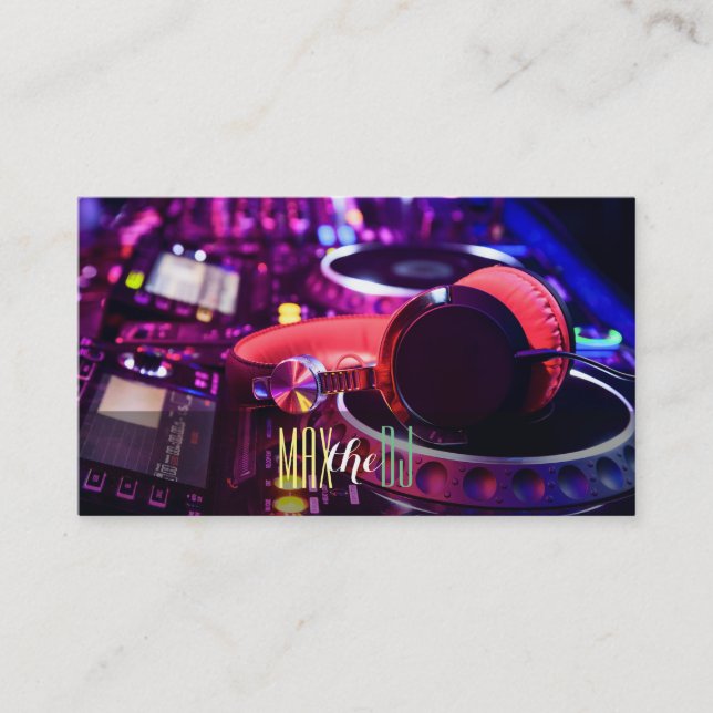 DJ Music Entertainment Business Card (Front)