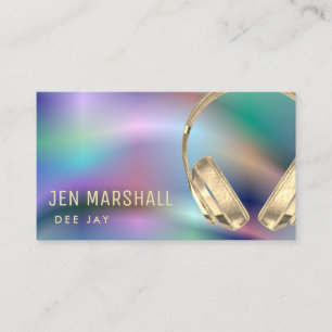 DJ music headphones Business Card