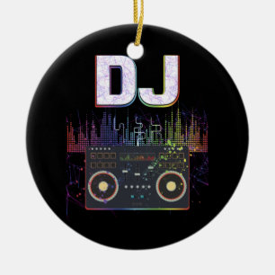 Dj Music Lover Music Player Sound Cool Ceramic Tree Decoration