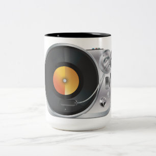 DJ Music Player Two-Tone Coffee Mug