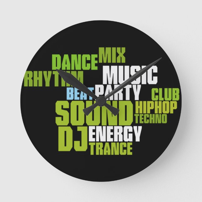 DJ/MUSIC Wall Clock (Front)