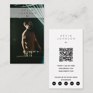 DJ Musician Deejay Photo Social Media  Business Card