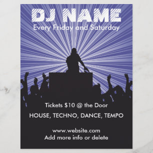 DJ Name 2 Music Flyer