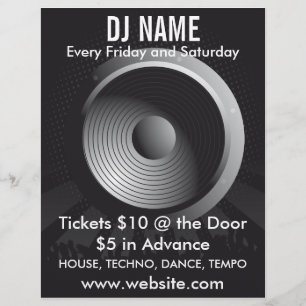 DJ Name Speaker Music Flyer