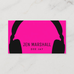 DJ neon pink Business Card