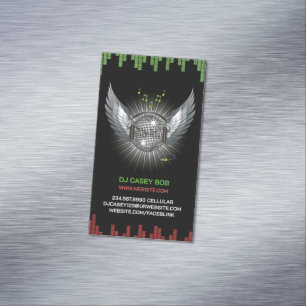 DJ Night Club Magnetic Business Card