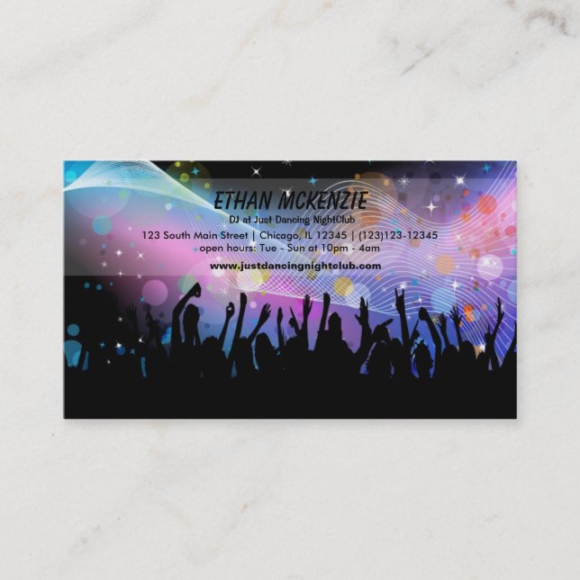 DJ NightClub Business Card (Front)
