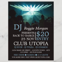 DJ on Stage, DJ, Club Event Advertising