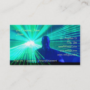 DJ on the decks in nightclub / bar Business Card