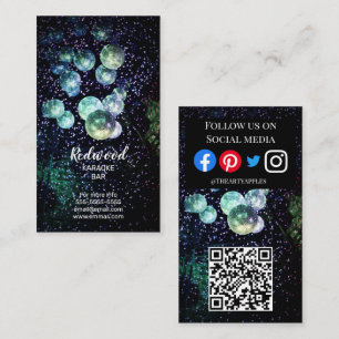 DJ party planner glow stick disco karaoke club Bus Business Card