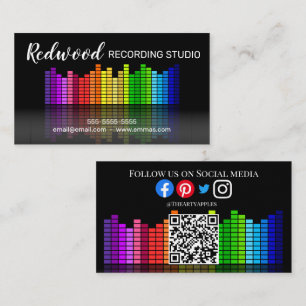 DJ party planner glow stick disco karaoke club Bus Business Card