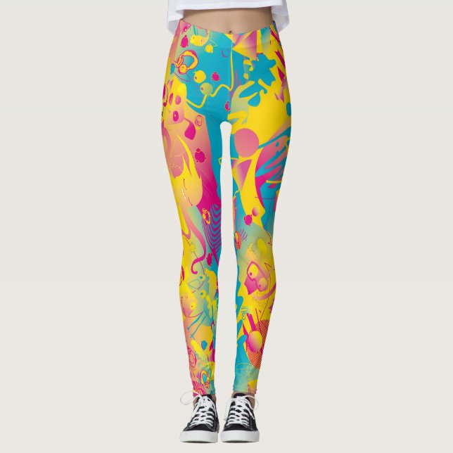 DJ-Patterned Women's Leggings (Front)