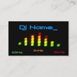 Dj Personal Equalizer Bar EQ - add your name Business Card